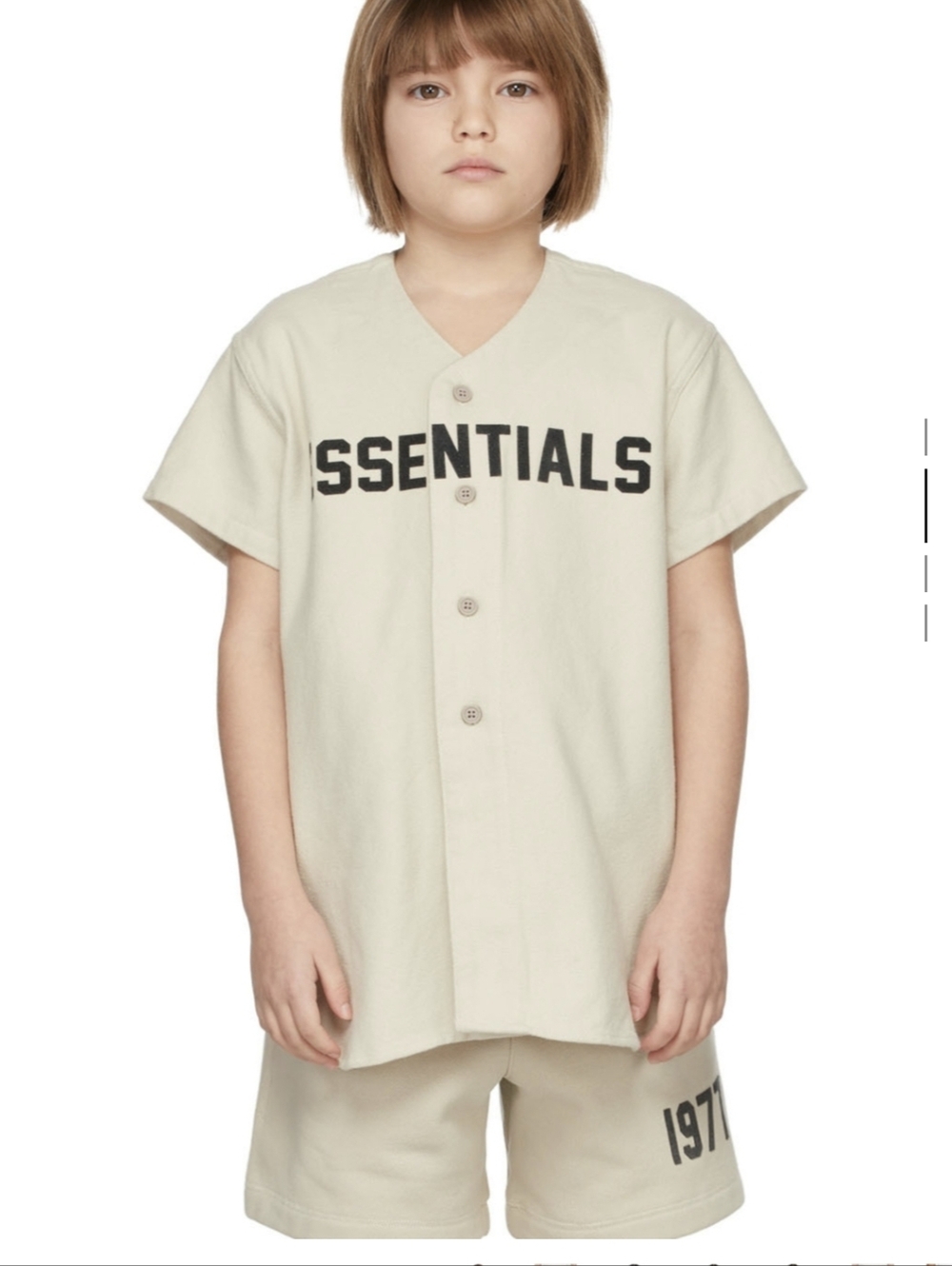 Fear Of God Essentials Kids Baseball Shirt